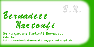 bernadett martonfi business card