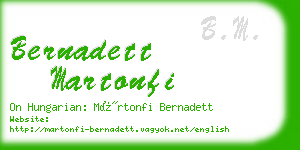 bernadett martonfi business card